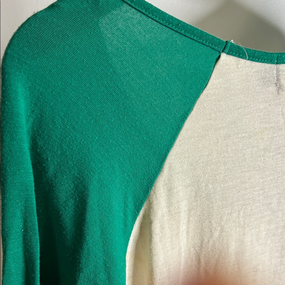 MINKPINK Green and Cream Floral Graphic Long Sleeve Top - Picture 10 of 11